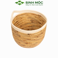 Giỏ lục bình, giỏ đựng quần áo, trang trí phòng ngủ, giỏ decor chụp ảnh, trang trí phòng khách Sinh Mộc - M1021