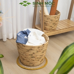 Giỏ trồng cây lục bình, giỏ đựng đồ, decor trang trí nhà cửa Sinh Mộc - M1035