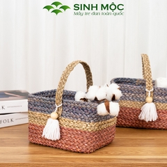 {Hot} Giỏ decor đựng đồ văn phòng, giỏ picnic, đi biển, dã ngoại, giỏ vintage, giỏ cói đựng đồ - M1011