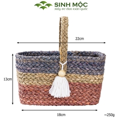 {Hot} Giỏ decor đựng đồ văn phòng, giỏ picnic, đi biển, dã ngoại, giỏ vintage, giỏ cói đựng đồ - M1011