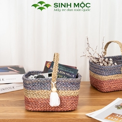 {Hot} Giỏ decor đựng đồ văn phòng, giỏ picnic, đi biển, dã ngoại, giỏ vintage, giỏ cói đựng đồ - M1011