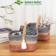{Hot} Giỏ decor đựng đồ văn phòng, giỏ picnic, đi biển, dã ngoại, giỏ vintage, giỏ cói đựng đồ - M1011