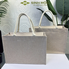 Túi cói size to, túi đay linen 46x37x22cm, túi xách to , túi cối - M3301B (Đay linen)
