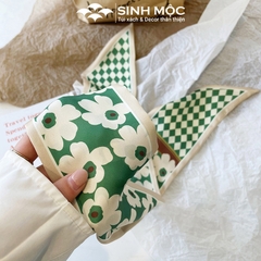 Khăn buộc túi xách, khăn cột tóc, khăn quấn túi, khăn buộc tóc hình hoa - M4006