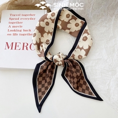 Khăn buộc túi xách, khăn cột tóc, khăn quấn túi, khăn buộc tóc hình hoa - M4006