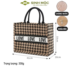 Túi đay cỡ lớn, túi đay to, túi đi làm, túi đựng đồ, Sinh Mộc - M3608