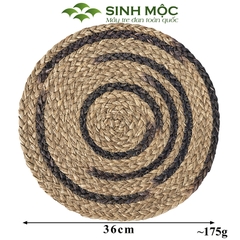 Miếng lót cốc pha xanh rêu, lót cói bàn ăn, lót cốc, lót ly, decor chụp ảnh sản phẩm - M2011