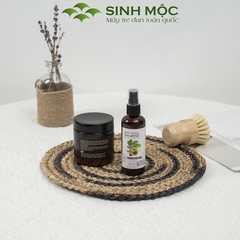 Miếng lót cốc pha xanh rêu, lót cói bàn ăn, lót cốc, lót ly, decor chụp ảnh sản phẩm - M2011