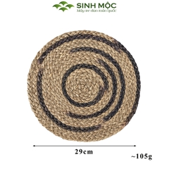 Miếng lót cốc pha xanh rêu, lót cói bàn ăn, lót cốc, lót ly, decor chụp ảnh sản phẩm - M2011