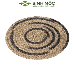 Miếng lót cốc pha xanh rêu, lót cói bàn ăn, lót cốc, lót ly, decor chụp ảnh sản phẩm - M2011