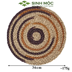 Decor bàn ăn đa năng, miếng lót ly, tấm lót cốc chất liệu cói Sinh Mộc - M2006