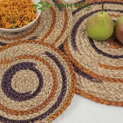 Decor bàn ăn đa năng, miếng lót ly, tấm lót cốc chất liệu cói Sinh Mộc - M2006