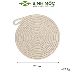 Miếng lót cotton trắng sang trọng, tấm lót bàn ăn cotton, decor trang trí chụp ảnh sản phẩm Sinh Mộc - M2013