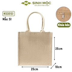 Túi cói, túi vải đay, túi xách, túi vải bố, túi đi biển - M3301 (Đay linen)