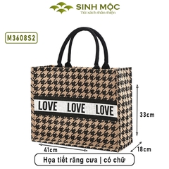 Túi đay cỡ lớn, túi đay to, túi đi làm, túi đựng đồ, Sinh Mộc - M3608