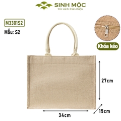 Túi cói, túi vải đay, túi xách, túi vải bố, túi đi biển - M3301 (Đay linen)