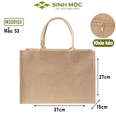 Túi đay linen, túi cói, túi xách, túi đi biển - M3301 (Đay linen)