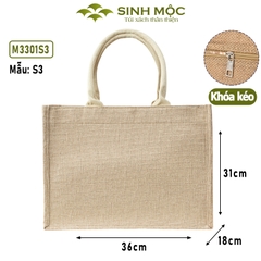 Túi laptop, túi máy tính, túi cói, túi đựng laptop, túi đay - M3301C (Đay linen)