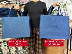 Túi linen to cỡ lớn chống thấm nước – túi xách thời trang đựng nhiều đồ - M3305B (Linen XANH)