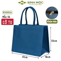 Túi linen to cỡ lớn chống thấm nước – túi xách thời trang đựng nhiều đồ - M3305B (linen xanh)