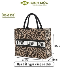 Túi đay cỡ lớn, túi đay to, túi đi làm, túi đựng đồ, Sinh Mộc - M3608