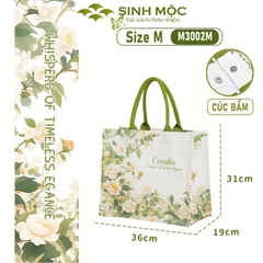 Túi vải canvas chống nước hoa trà, túi xách nữ đẹp thời trang đi làm đi chơi – M3002