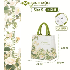 Túi vải canvas chống nước hoa trà, túi xách nữ đẹp thời trang đi làm đi chơi – M3002