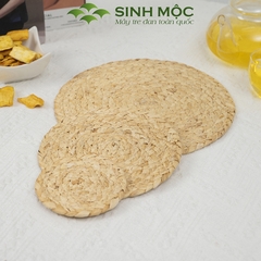 Tấm lót lục bình tự nhiên, lót lục bình trang trí bàn ăn, lót cốc, lót ly lục bình Sinh Mộc - M2014
