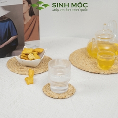 Tấm lót lục bình tự nhiên, lót lục bình trang trí bàn ăn, lót cốc, lót ly lục bình Sinh Mộc - M2014
