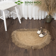 Thảm cói bán nguyệt decor phòng khách, phòng làm việc, thảm chụp ảnh, decor phong cách vintage [Sinh Mộc] - M2017