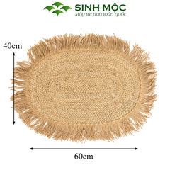 Thảm vintage, thảm chùi chân, decor trang trí phòng khách, cói decor, thảm chụp ảnh Sinh Mộc - M2015