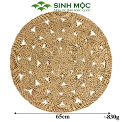 Thảm trải sàn, thảm cói decor, decor chụp ảnh, thảm trang trí phòng khách, thảm ngồi Sinh Mộc - M2020