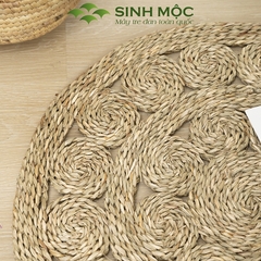 Thảm trải sàn, thảm cói decor, decor chụp ảnh, thảm trang trí phòng khách, thảm ngồi Sinh Mộc - M2020