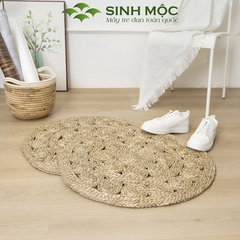 Thảm trải sàn, thảm cói decor, decor chụp ảnh, thảm trang trí phòng khách, thảm ngồi Sinh Mộc - M2020