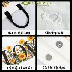 Túi canvas họa tiết chữ LOVE/LUCKY phong cách đơn giản – M3077