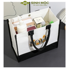 Túi canvas họa tiết chữ LOVE/LUCKY phong cách đơn giản – M3077