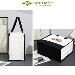 Túi canvas họa tiết chữ LOVE/LUCKY phong cách đơn giản – M3077
