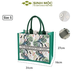 Túi canvas, túi lá xanh, túi tote, túi canvas cỡ lớn - M3047