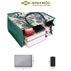 Túi canvas, túi lá xanh, túi tote, túi canvas cỡ lớn - M3047
