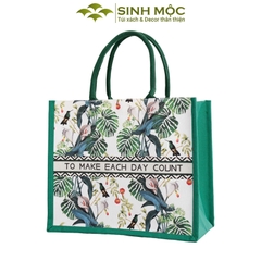 Túi canvas, túi lá xanh, túi tote, túi canvas cỡ lớn - M3047