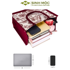 Túi canvas, túi tote, túi canvas cỡ lớn, túi hoa hồng, Sinh Mộc - M3049
