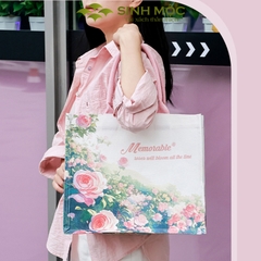 Túi canvas vườn hồng vải chống nước phong cách cổ điển nhẹ nhàng – M3076