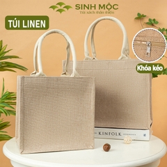 Túi cói, túi vải đay, túi xách, túi vải bố, túi đi biển - M3301 (Đay linen)