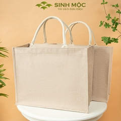 Túi cói size to, túi đay linen 46x37x22cm, túi xách to, túi cối - M3301B (Đay linen)