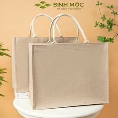 Túi cói size to, túi đay linen 46x37x22cm, túi xách to, túi cối - M3301B (Đay linen)