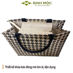 Túi đay cỡ lớn, túi đay to, túi đi làm, túi đựng đồ, Sinh Mộc - M3608