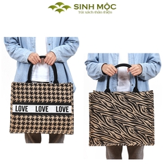 Túi đay cỡ lớn, túi đay to, túi đi làm, túi đựng đồ, Sinh Mộc - M3608