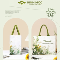 Túi tote canvas hoa cúc chống nước thời trang đựng đồ cá nhân – M3072