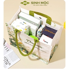 Túi tote canvas hoa cúc chống nước thời trang đựng đồ cá nhân – M3072
