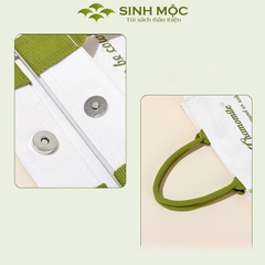 Túi tote canvas hoa cúc chống nước thời trang đựng đồ cá nhân – M3072